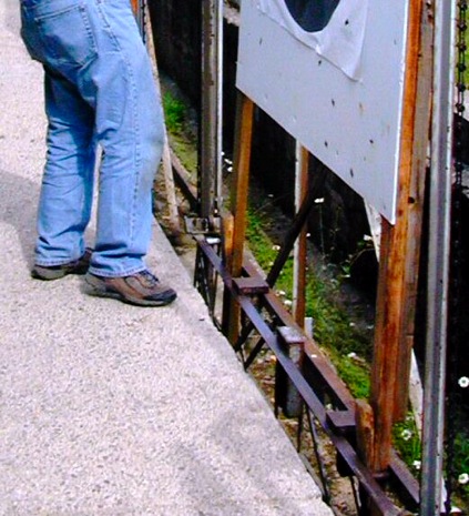 counter-weights and wooden wedges